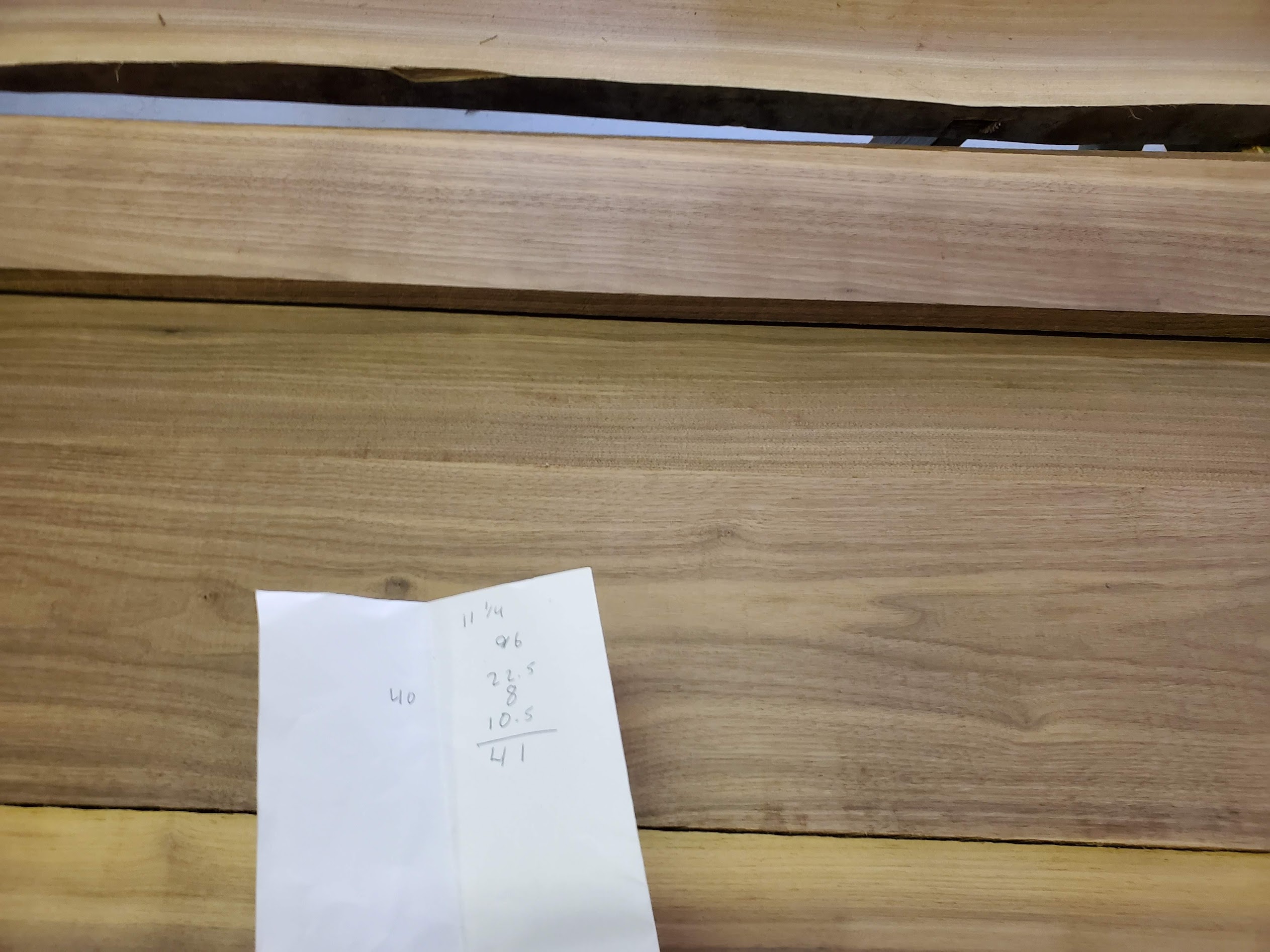 Image showing wood layed out for grain match