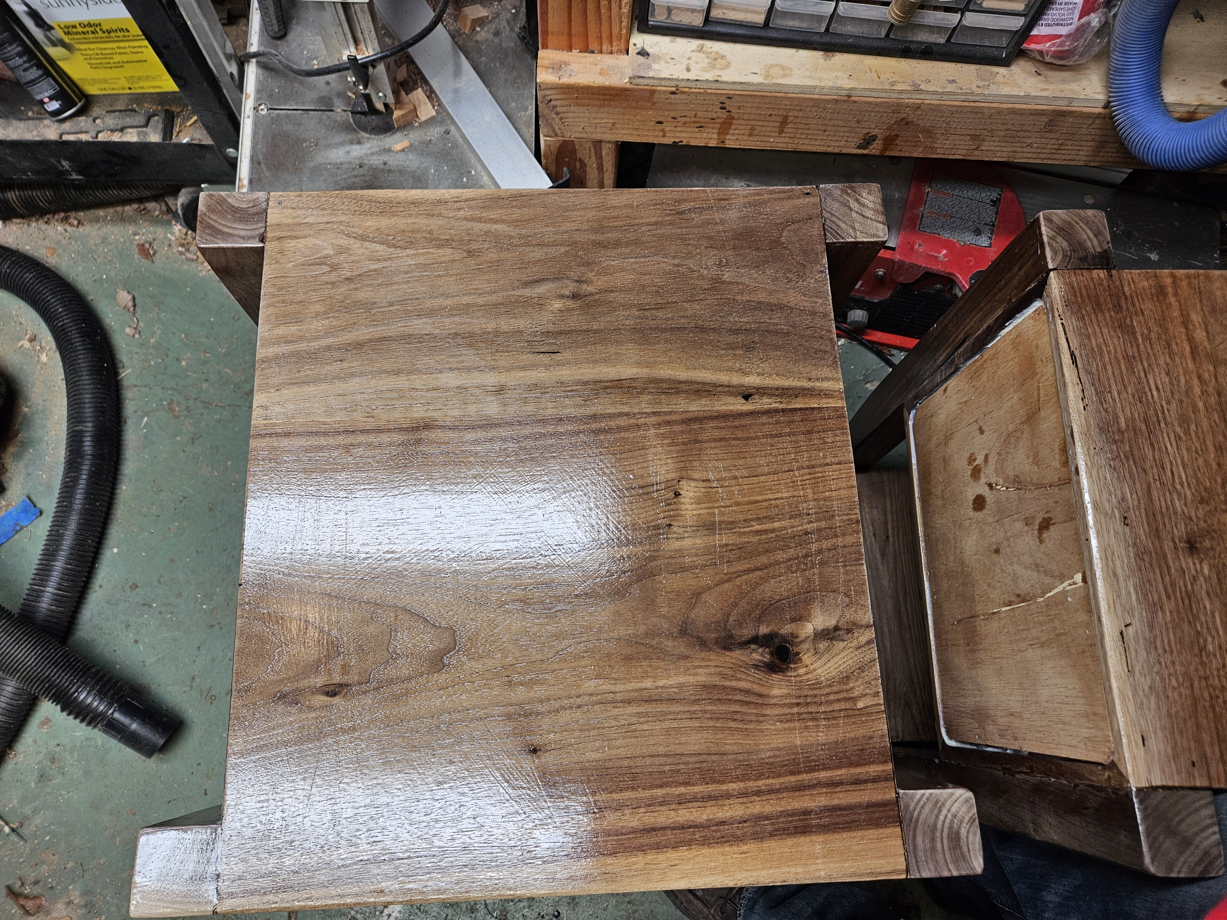 Second nightstand top with finish applied